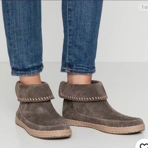 UGG Varney Slate Gray Suede Ankle Boots. Size 7.5.